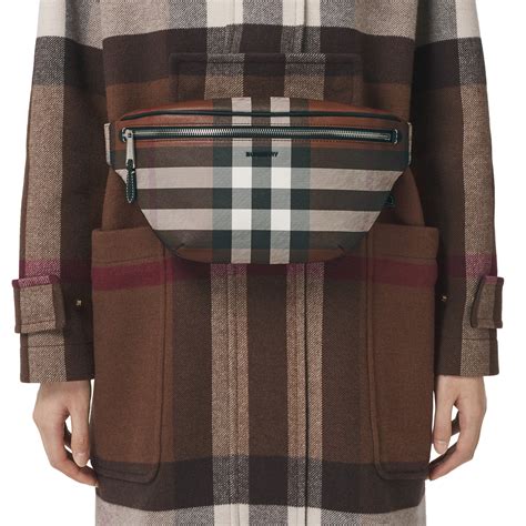 burberry check cason bum bag